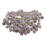 100pcs Artificial Silk Daisy Flower Heads Wedding Garden Decor Light Purple