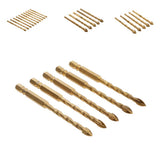 Maxbell Hex Shank Carbide Cross Spear Head Glass Marble Tile Thread Drill Bits 6mm