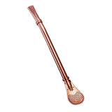 Maxbell Creative Coffee Spoon Drinking Straw Mini Yerba Mate Teaspoon Rosy gold
