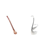 Maxbell Creative Coffee Spoon Drinking Straw Mini Yerba Mate Teaspoon Rosy gold