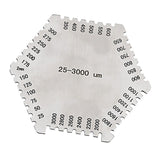Maxbell Precision Wet Film Comb Hexagonal 25-3000um Stainless Steel Thinkness Gauge
