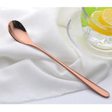 Maxbell Stainless Steel Cutlery  Dinner Tea Spoon Tableware Colorful  Rosy gold