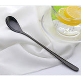 Maxbell Stainless Steel Cutlery  Dinner Tea Spoon Tableware Colorful  Black