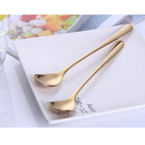 Maxbell Stainless Steel Cutlery  Dinner Tea Spoon Tableware Colorful  Light gold