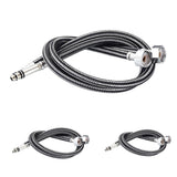 Maxbell Stainless Steel Woven Hose Hot Cold Water Inlet Pipe M10x1 G1/2" DN15 80cm