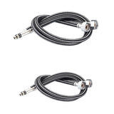 Maxbell Stainless Steel Woven Hose Hot Cold Water Inlet Pipe M10x1 G1/2" DN15 80cm