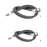 Maxbell Stainless Steel Woven Hose Hot Cold Water Inlet Pipe M10x1 G1/2" DN15 80cm