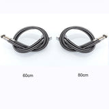 Maxbell Stainless Steel Woven Hose Hot Cold Water Inlet Pipe M10x1 G1/2" DN15 80cm