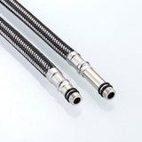 Maxbell Stainless Steel Woven Hose Hot Cold Water Inlet Pipe M10x1 G1/2" DN15 60cm