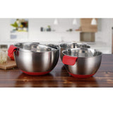 Maxbell  Mixing Bowls with Handle Stainless Steel Egg Whisk Mix Serving Storage 16cm