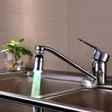 Max Chrome LED Tap Bathroom Faucet Kitchen Sink Faucet Spray Basin Tap 3-Color