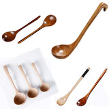 Max Wooden Spoon Soup Ladle Dessert Ice Cream Tea Coffee Spoon A Ladle 30cm