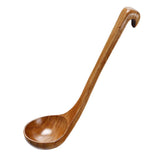 Max Wooden Spoon Soup Ladle Dessert Ice Cream Tea Coffee Spoon A Ladle 30cm