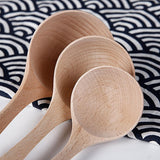 Max Wooden Spoon Soup Ladle Dessert Ice Cream Tea Coffee Spoon B Spoon 19.5cm