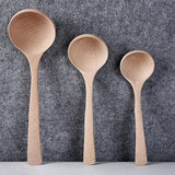 Max Wooden Spoon Soup Ladle Dessert Ice Cream Tea Coffee Spoon C Spoon 23.5cm
