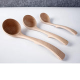 Max Wooden Spoon Soup Ladle Dessert Ice Cream Tea Coffee Spoon C Spoon 23.5cm