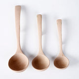 Max Wooden Spoon Soup Ladle Dessert Ice Cream Tea Coffee Spoon C Spoon 23.5cm