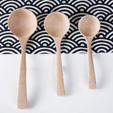 Max Wooden Spoon Soup Ladle Dessert Ice Cream Tea Coffee Spoon C Spoon 23.5cm