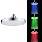 Max 8" LED Shower Head Rainfall Bathroom Temperature Control 3 Color Glow Light 7 Colors