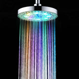 Max 8" LED Shower Head Rainfall Bathroom Temperature Control 3 Color Glow Light 7 Colors