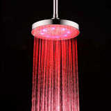 Max 8" LED Shower Head Rainfall Bathroom Temperature Control 3 Color Glow Light 7 Colors