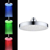 Max 8" LED Shower Head Rainfall Bathroom Temperature Control 3 Color Glow Light 7 Colors