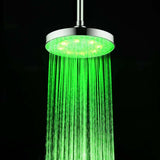 Max 8" LED Shower Head Rainfall Bathroom Temperature Control 3 Color Glow Light 4 Colors