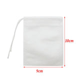 Maxbell 50 pieces Empty Tea Filter Bags Loose Herbs Teabag with Drawstring 9x10cm