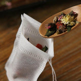 Maxbell 50 pieces Empty Tea Filter Bags Loose Herbs Teabag with Drawstring 9x10cm