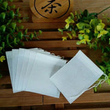 Maxbell 50 pieces Empty Tea Filter Bags Loose Herbs Teabag with Drawstring 7x10cm