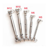 Maxbell Stainless Steel Closed Body Turnbuckle Jaw Wire Rope Fork Rigging Screw M5