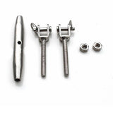 Maxbell Stainless Steel Closed Body Turnbuckle Jaw Wire Rope Fork Rigging Screw M6