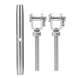 Maxbell Stainless Steel Closed Body Turnbuckle Jaw Wire Rope Fork Rigging Screw M10