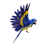 Max Artificial Feathered Animal Bird Garden Figurine Decor Parrot Blue