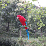 Max Artificial Feathered Animal Bird Garden Figurine Decor Large Parrot