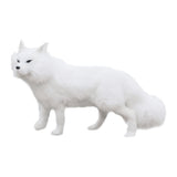 Maxbell Artificial  Mini Fur Animal Artificial Fur Taxidermy Garden Decor White