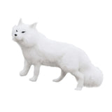 Maxbell Artificial  Mini Fur Animal Artificial Fur Taxidermy Garden Decor White