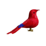 Max Artificial Bird Feather Realistic Home Garden Decor Ornament Red Bird