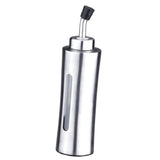 Maxbell  Stainless Steel Oil Vinegar Cruet Clear Glass Bottle Sealed Cap 240ml #2