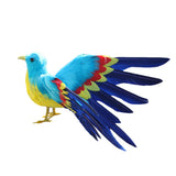 Maxbell Artificial Feathered Animal Bird Garden Figurine Decor Bird Blue