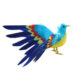 Maxbell Artificial Feathered Animal Bird Garden Figurine Decor Bird Blue