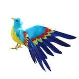Maxbell Artificial Feathered Animal Bird Garden Figurine Decor Bird Blue