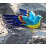 Maxbell Artificial Feathered Animal Bird Garden Figurine Decor Bird Blue