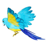 Maxbell Artificial Feathered Animal Bird Garden Figurine Decor Parrot Light Blue