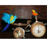 Maxbell Artificial Feathered Animal Bird Garden Figurine Decor Parrot Light Blue