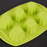 Maxbell  Silicone 6-Grid Cake Decorating Mould Candy Chocolate Baking Soap Mold