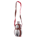 Maxbell  304 Stainless Steel Wine Pot Liquor Gourd Hip Flask With Leather Belt