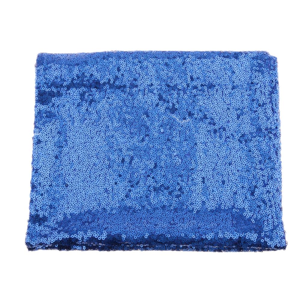 Maxbell  30x275cm Glitter Sequin Table Runner Wedding Party Venue Decors Royal Blue