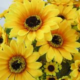 Artificial Sunflower Bouquet Blossom Flower Decor For Wedding Party Tabletop Decor