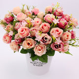 Artificial Rose Flowers For Wedding Party Garden Home Decor DIY Light Pink